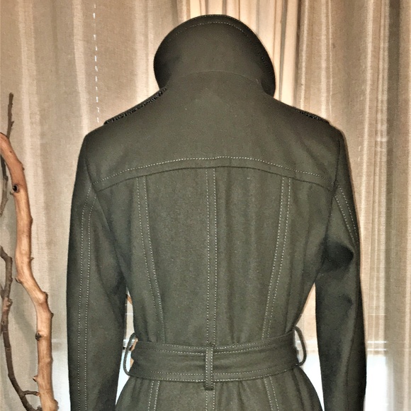 Kenneth Cole Wool Blend Military Coat - Picture 2 of 8